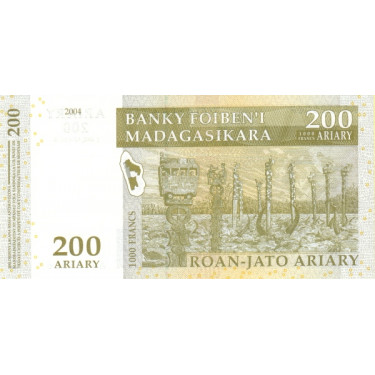 Madagascar 200 Ariary 2004 P-87b