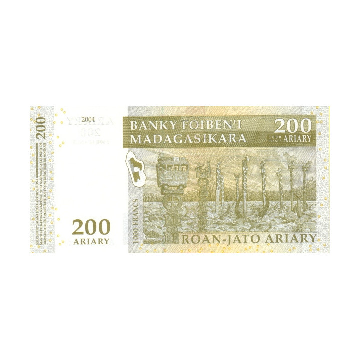 Madagascar 200 Ariary 2004 P-87b