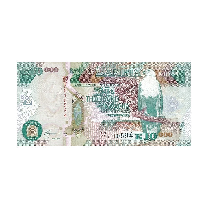 Zambia 10000 Kwacha 2012 P-46h