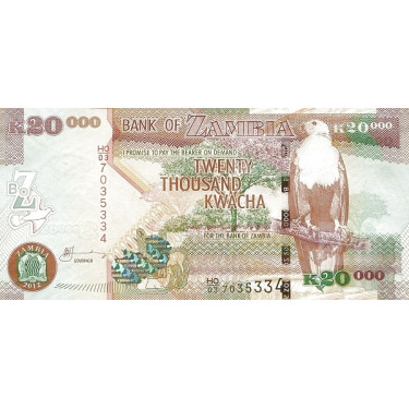 Zambia 20000 Kwacha 2012 P-47h