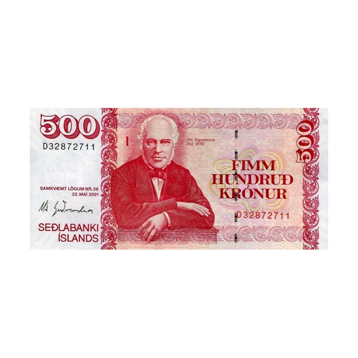 Iceland 500 Kronur 2001 P-58a3