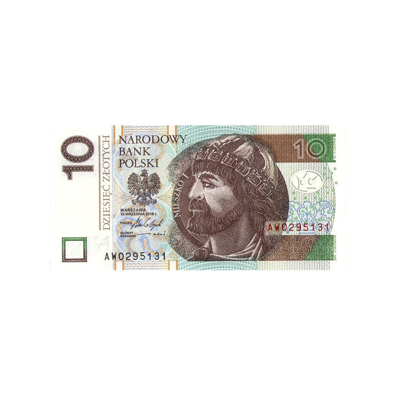 Poland 10 Zlotych 2016 P-183b