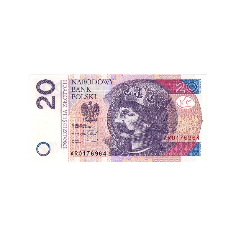 Poland 20 Zlotych 2016 P-184b