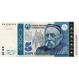 Tadzjikistan 5 Somoni 1999 P-23