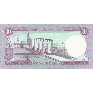 Syria 10 Pounds 1991 P-101e