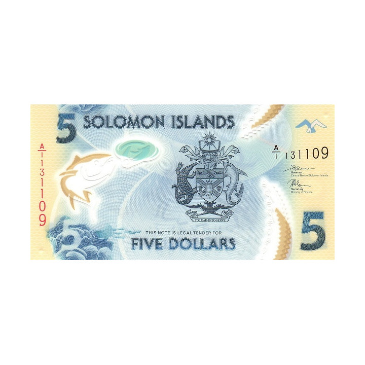 Solomon Islands 5 Dollars 2019 P-new