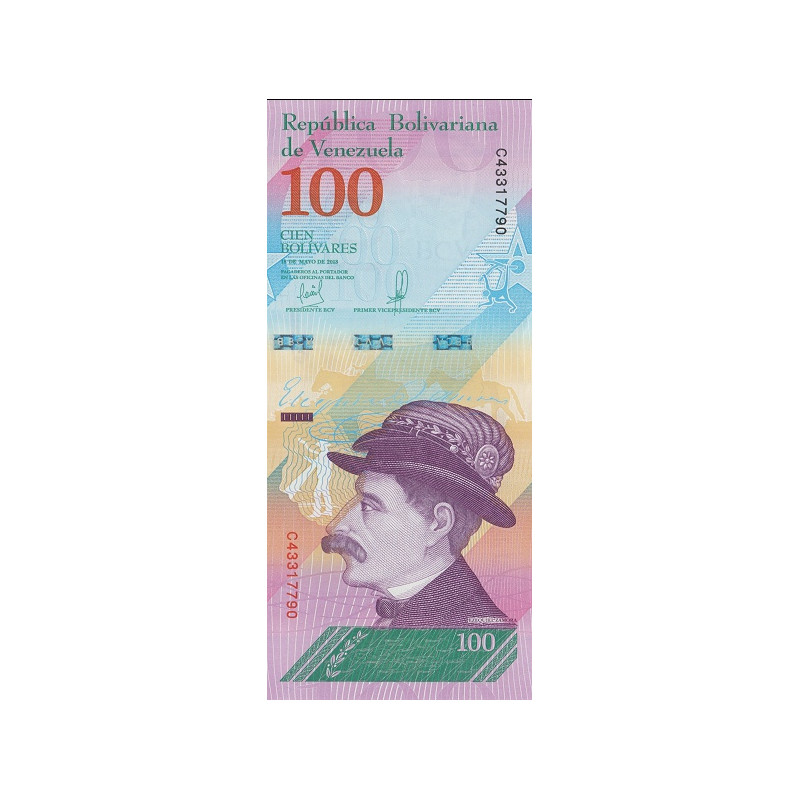 Venezuela 100 Bolivares 18 Mayo 2018 P-106