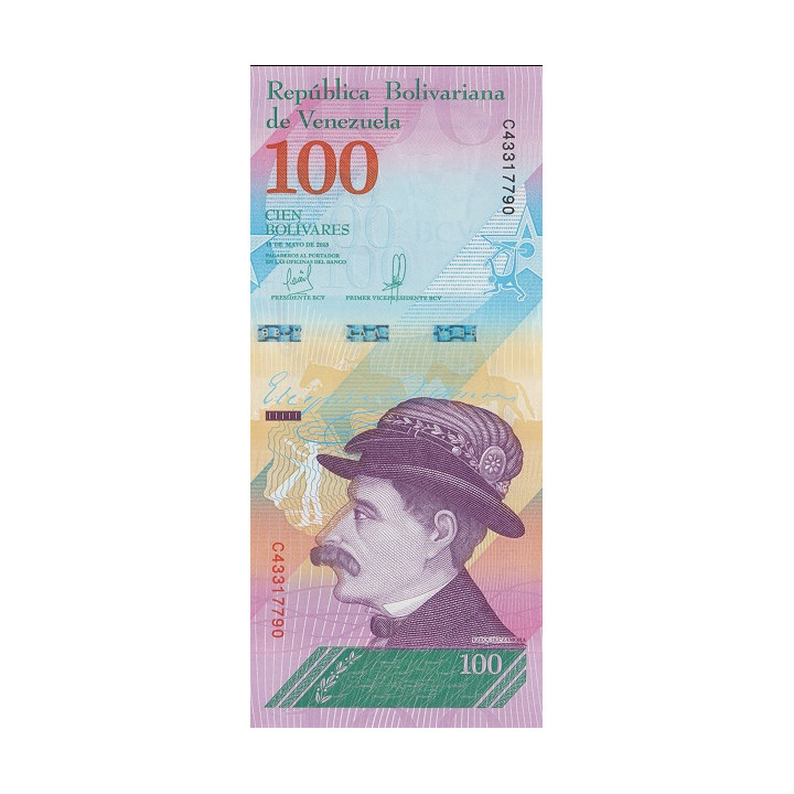 Venezuela 100 Bolivares 18 Mayo 2018 P-106