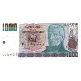 Argentina 1000 Pesos P-317b 1983 1985 Series D