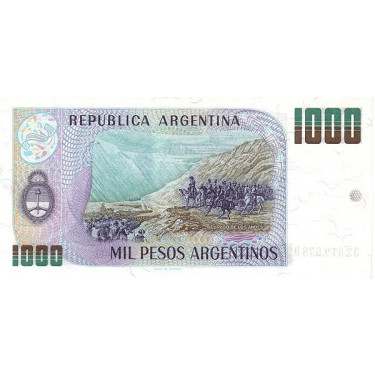 Argentina 1000 Pesos P-317b 1983 1985 Series D