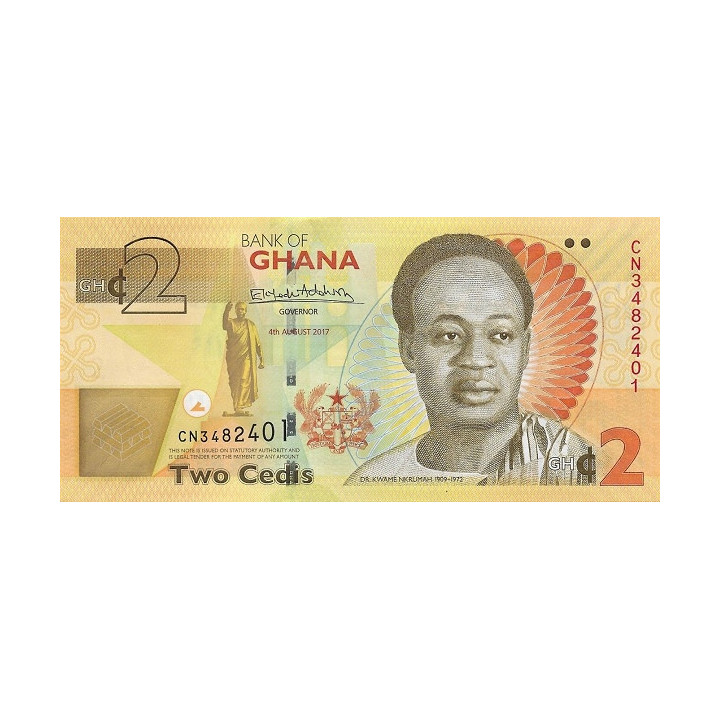 Ghana 2 Cedis 2017 P-37Ae