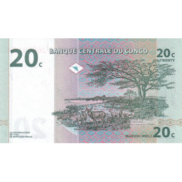 Congo 20 Centimes 1997 P-83