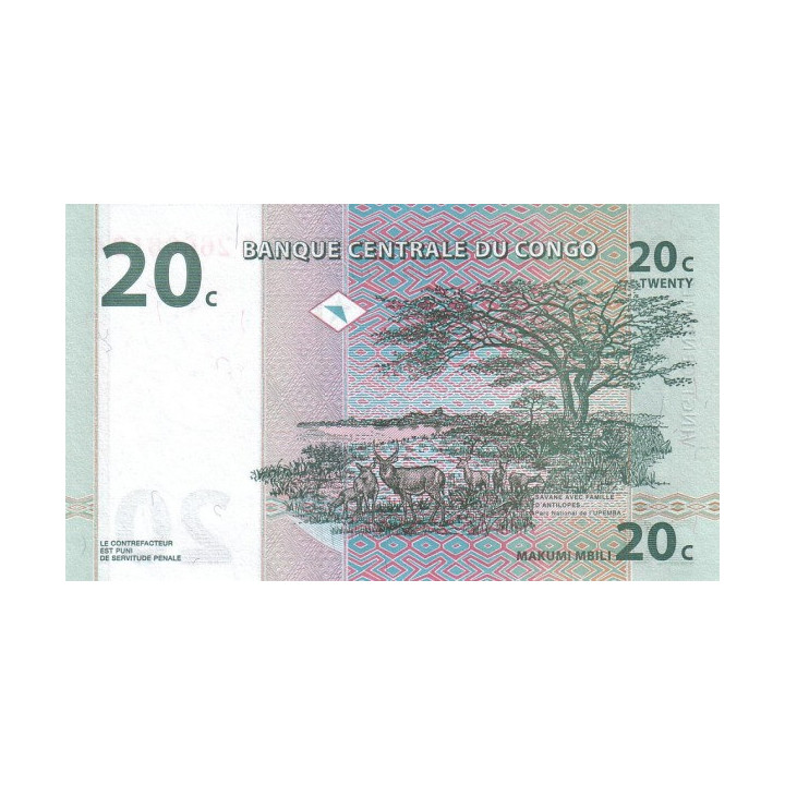 Congo 20 Centimes 1997 P-83