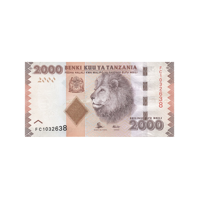 Tanzania 2000 Shillings 2015 P-42b