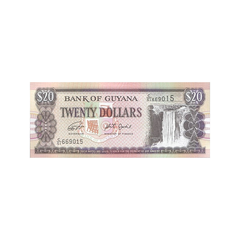 Guyana 20 Dollars 2018 P-30g