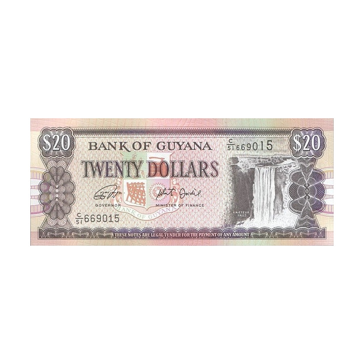 Guyana 20 Dollars 2018 P-30g
