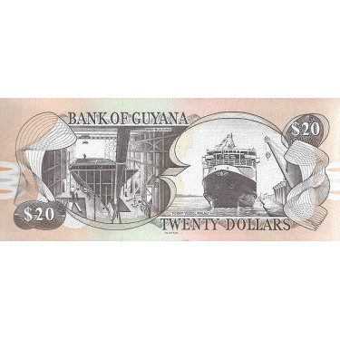 Guyana 20 Dollars 2018 P-30g