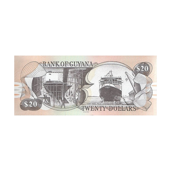 Guyana 20 Dollars 2018 P-30g
