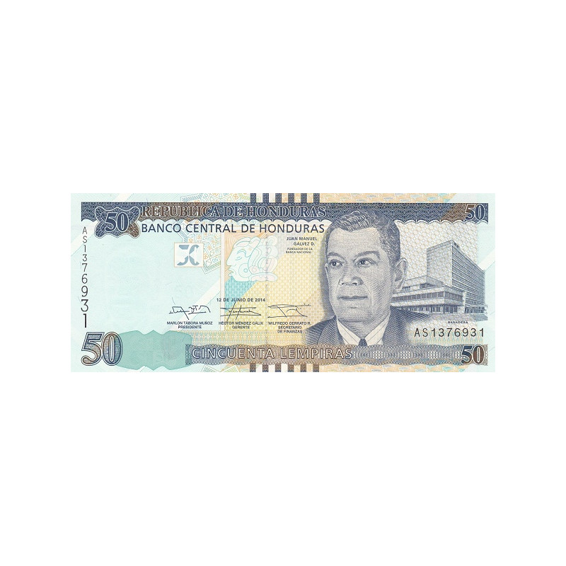 Honduras 50 Lempiras 2014 P-101b