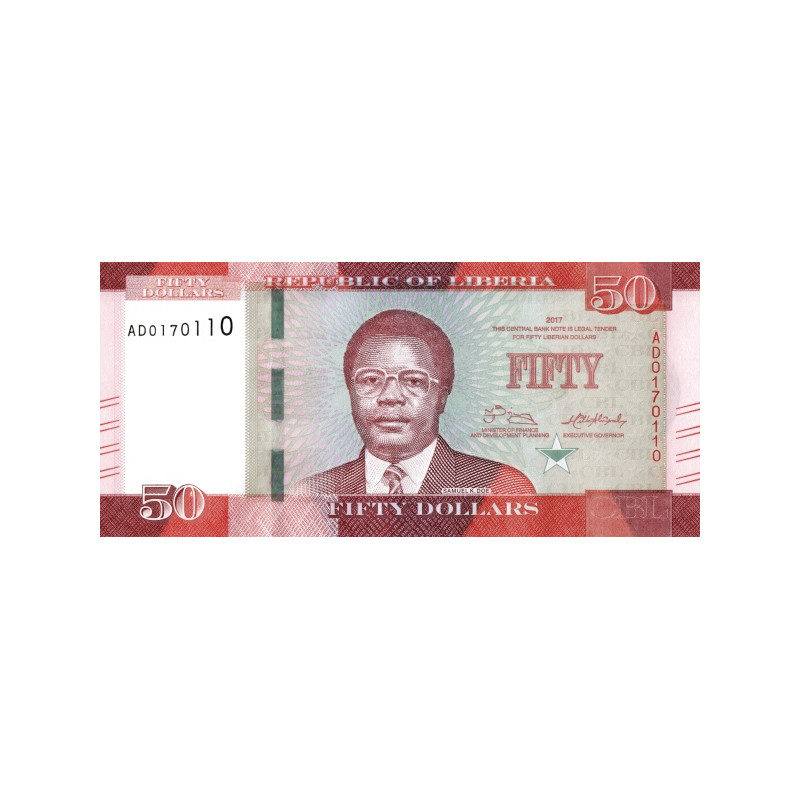 Liberia 50 Dollars 2017 P-34b