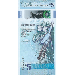 Northern Ireland 5 Pounds Ulster Bank P-new