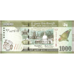 Sri Lanka 1000 Rupees 2018 P-130