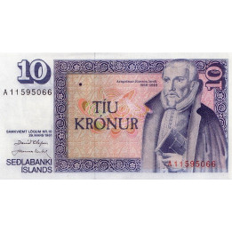 Island 10 Kronur 1981 P-48a Sign. 38