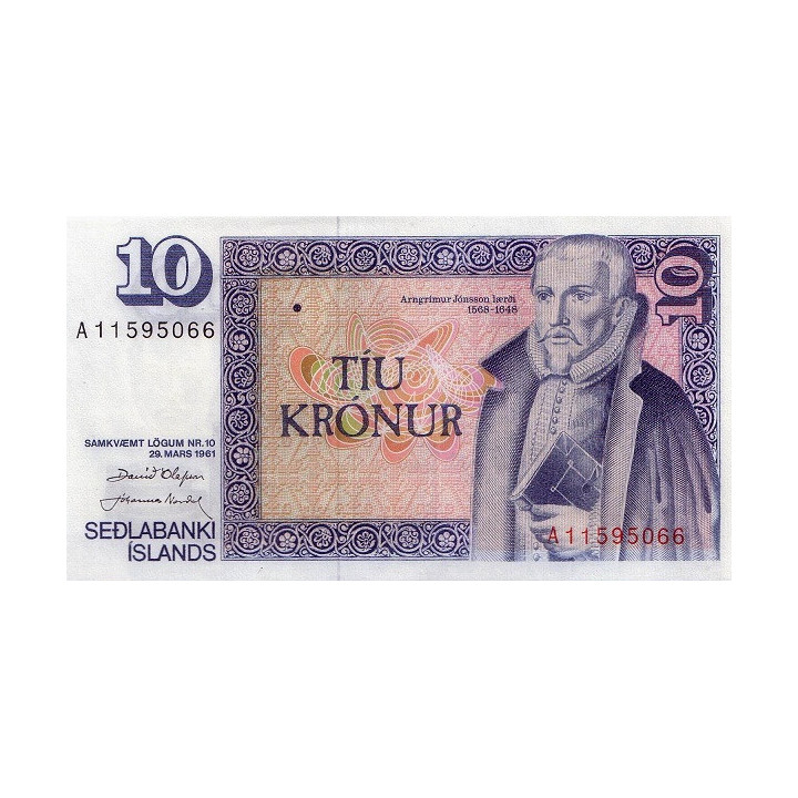 Island 10 Kronur 1981 P-48a Sign. 38