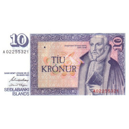 Island 10 Kronur 1981 P-48a Sign. 42