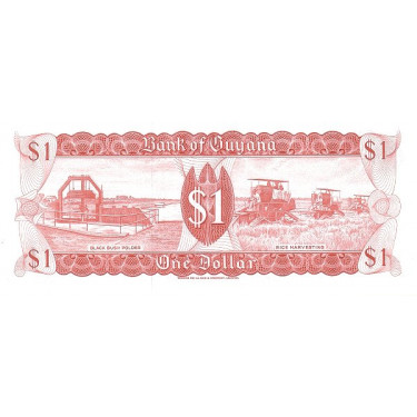 Guyana 1 Dollar P-21f ND 1966-1992