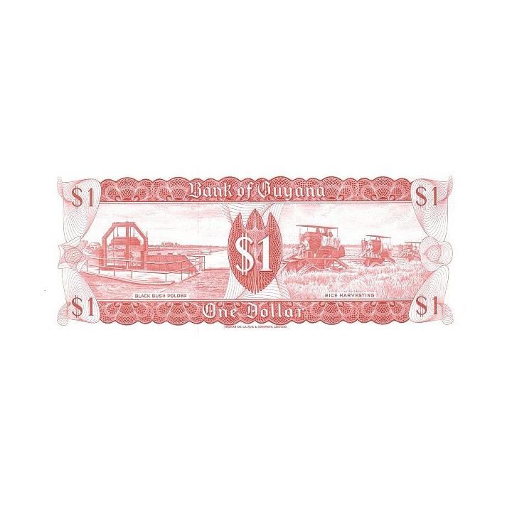 Guyana 1 Dollar P-21f ND 1966-1992