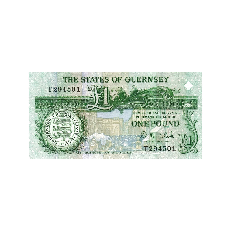 Guernsey 1 Pound P-52c ND 1991-2016