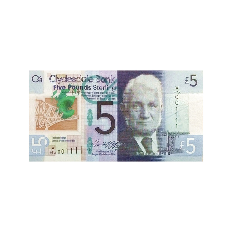 Scotland 5 Pounds 2016 P-229o