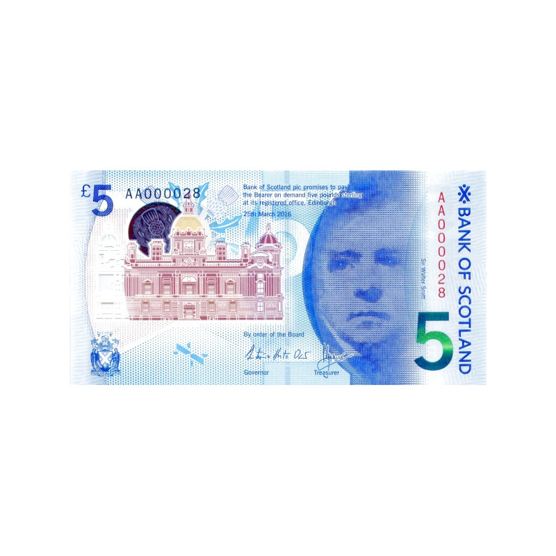 Scotland 5 Pounds 2016 P-130