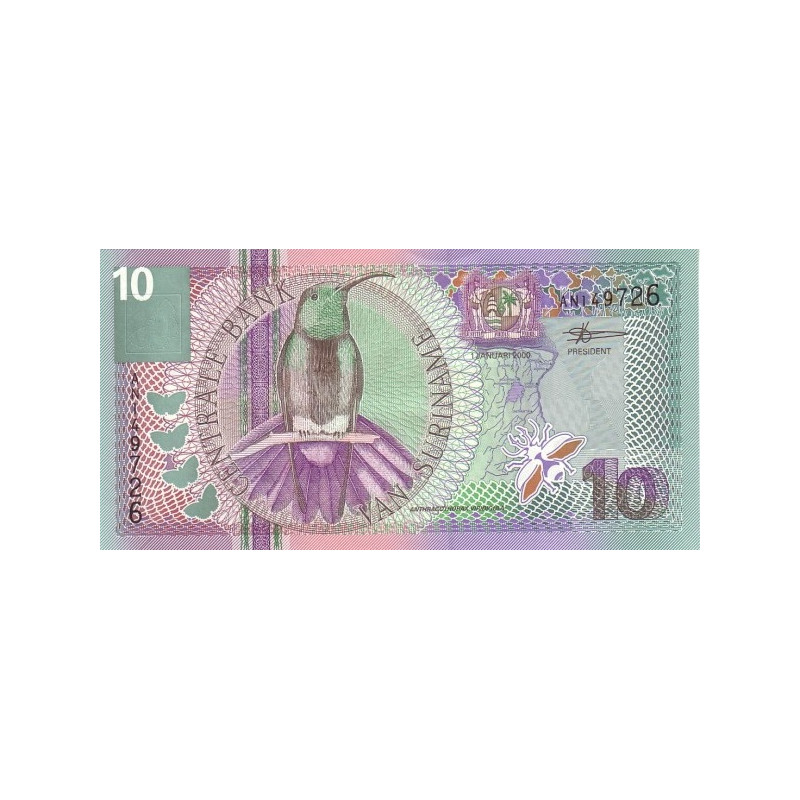 Suriname 10 Gulden 2000 P-147