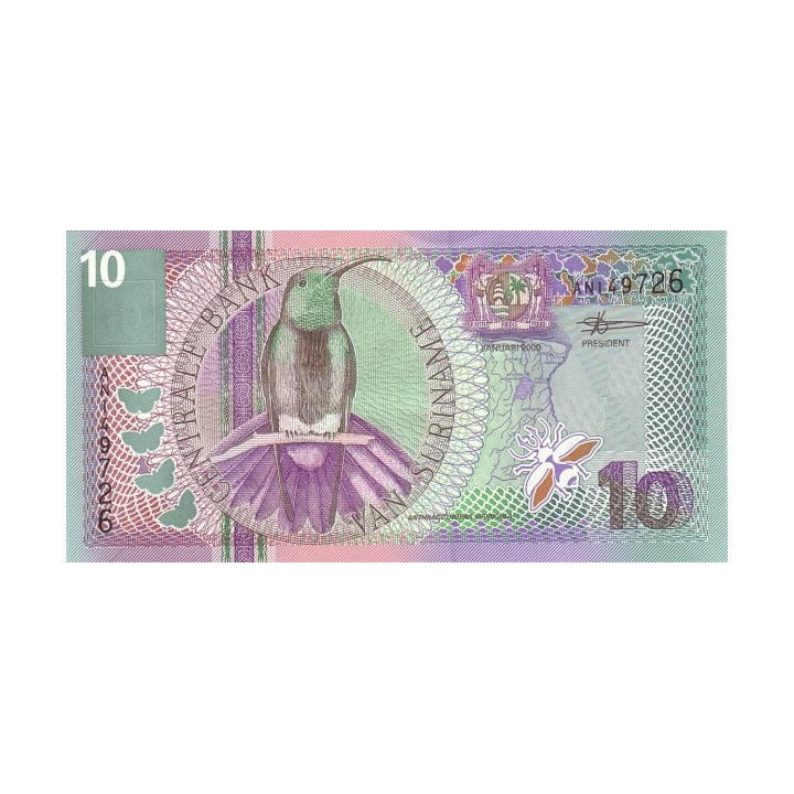 Surinam 10 Gulden 2000 P-147