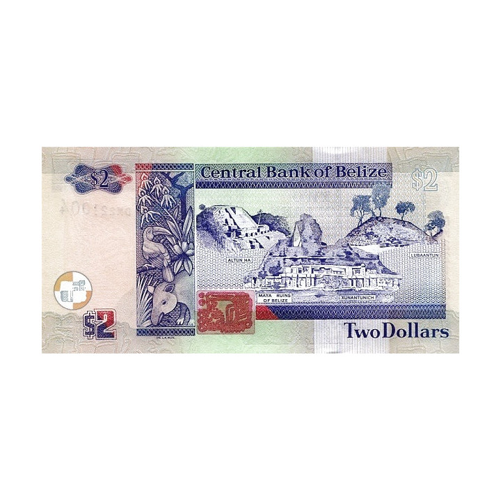 Belize 2 Dollars 2014 P-66e