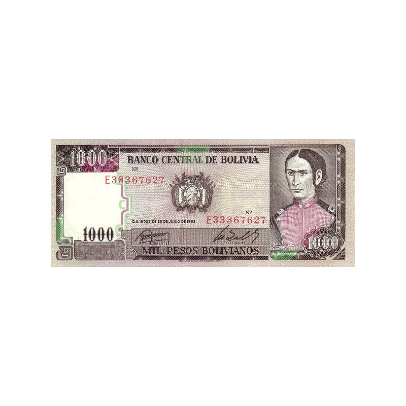 Bolivia 1000 Pesos 1982 P-167a3
