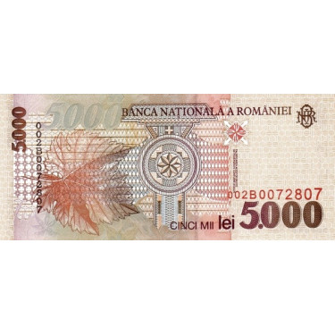 Romania 5000 Lei 1998 P-107b