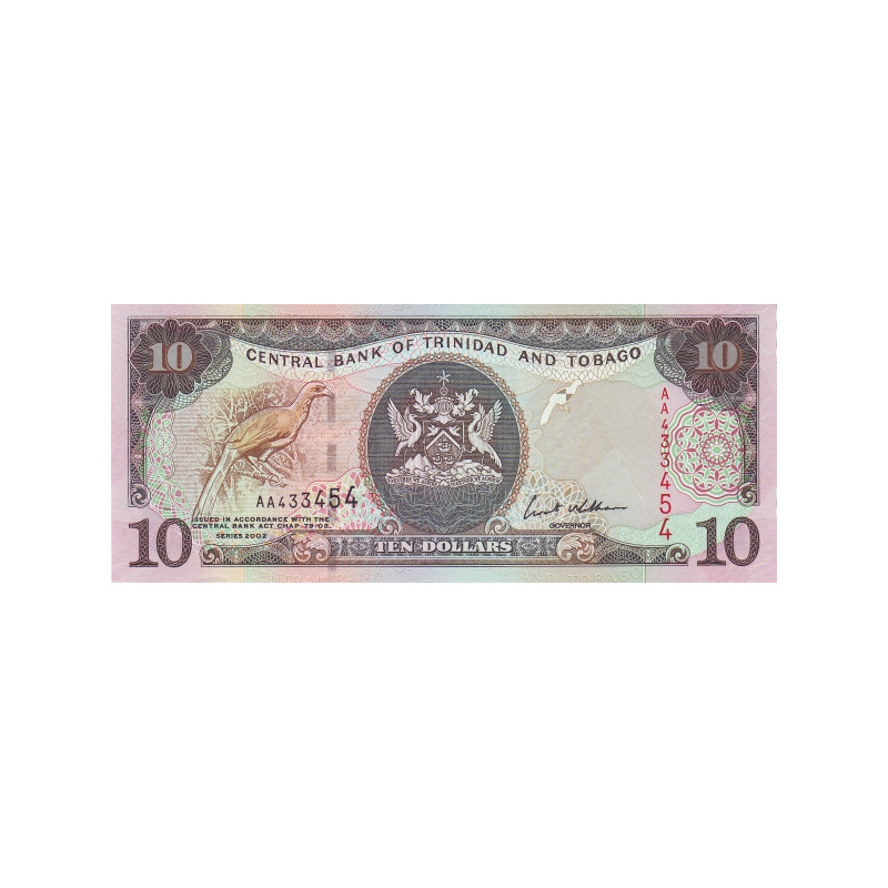 Trinidad and Tobago 10 Dollars 2002 P-43