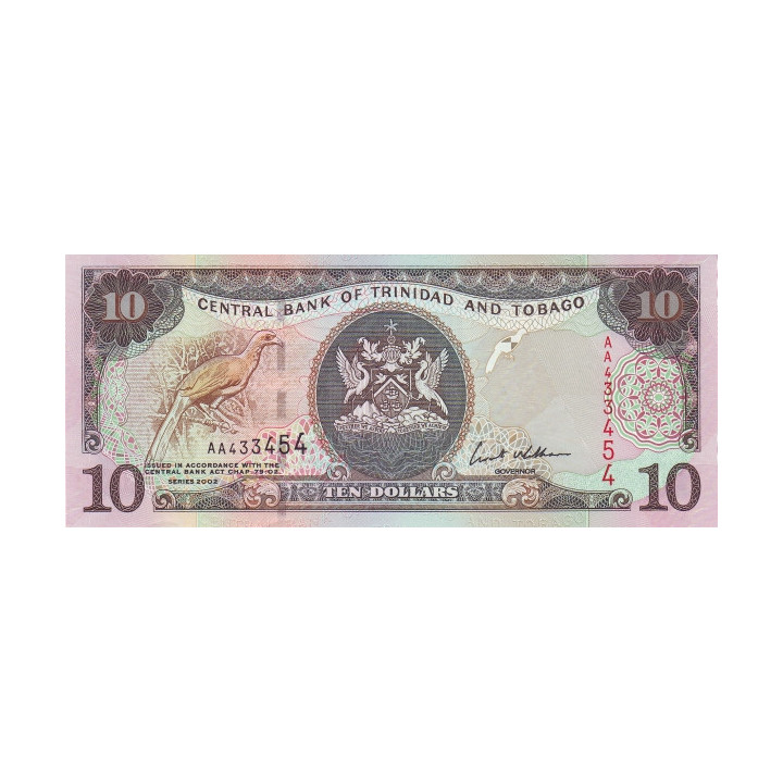 Trinidad and Tobago 10 Dollars 2002 P-43
