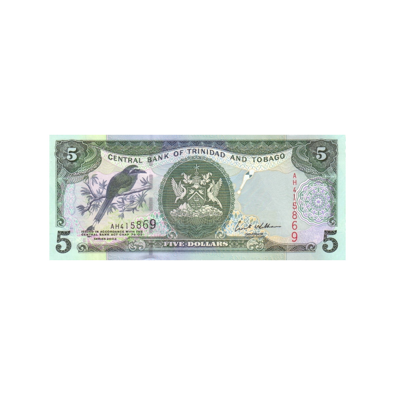 Trinidad and Tobago 5 Dollars 2002 P-42b