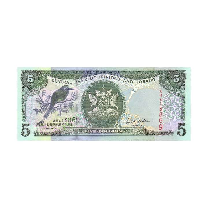 Trinidad and Tobago 5 Dollars 2002 P-42b