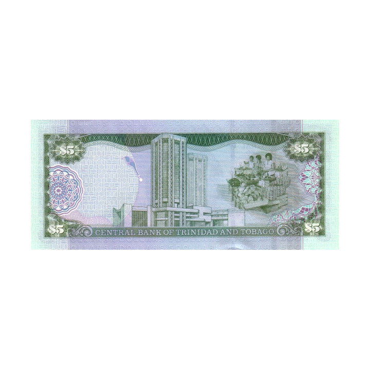 Trinidad and Tobago 5 Dollars 2002 P-42b