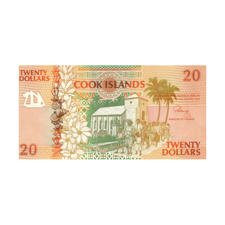 Cooköarna 20 Dollars 1992 P-9