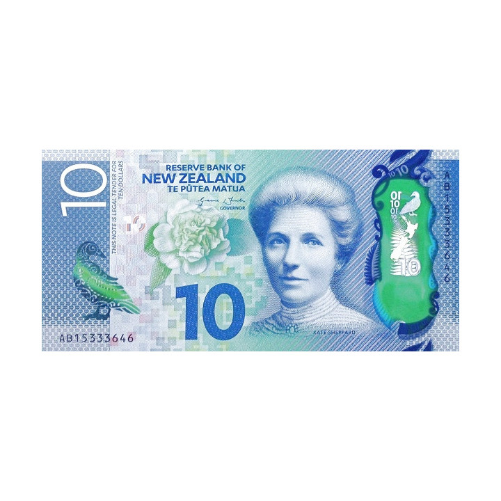 Nya Zeeland 10 Dollars 2015 P-192