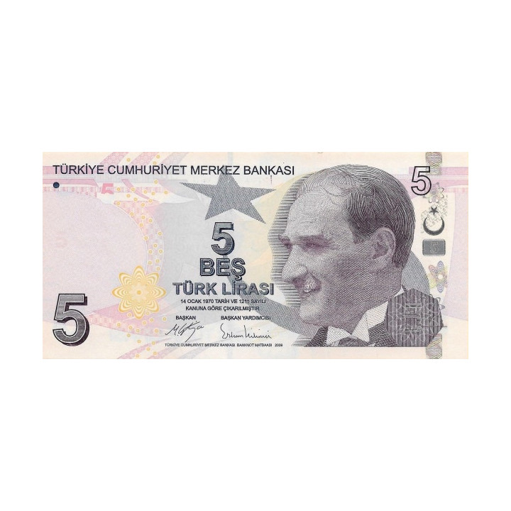 Turkiet 5 Lira 2009 (2017) P-222c