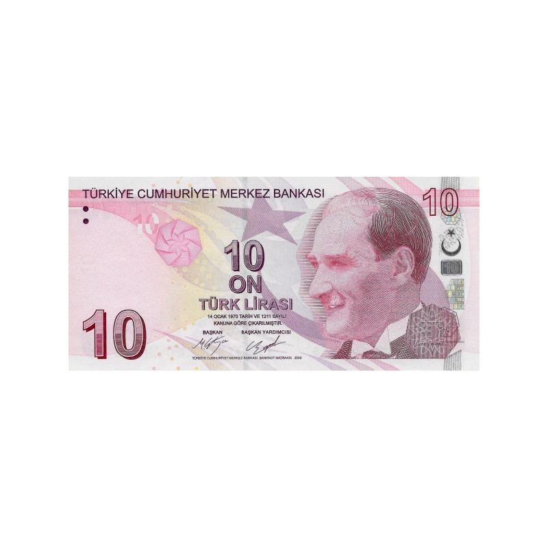 Turkiet 10 Lira 2009 (2017) P-223c