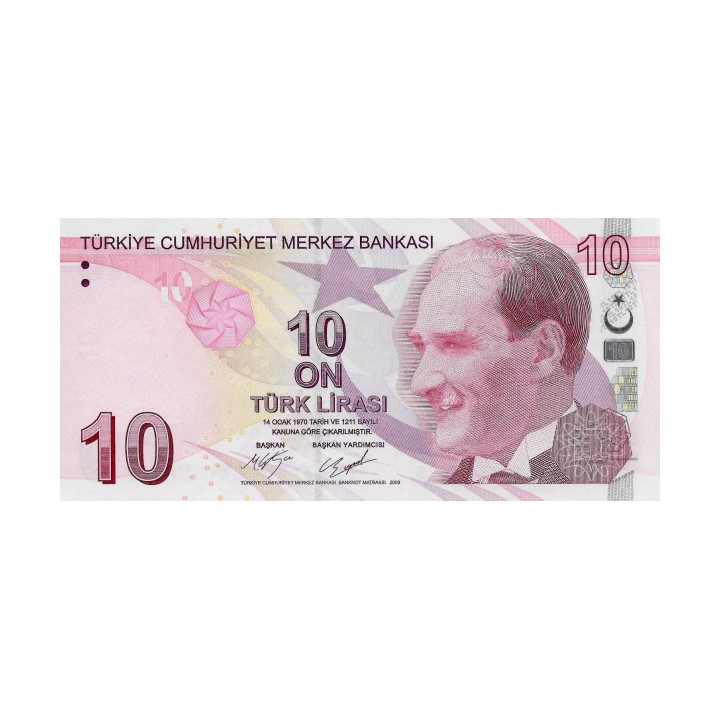 Turkiet 10 Lira 2009 (2017) P-223c