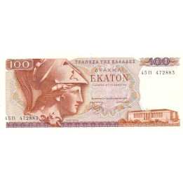 Grekland 100 Drachmai 1978 P-200b